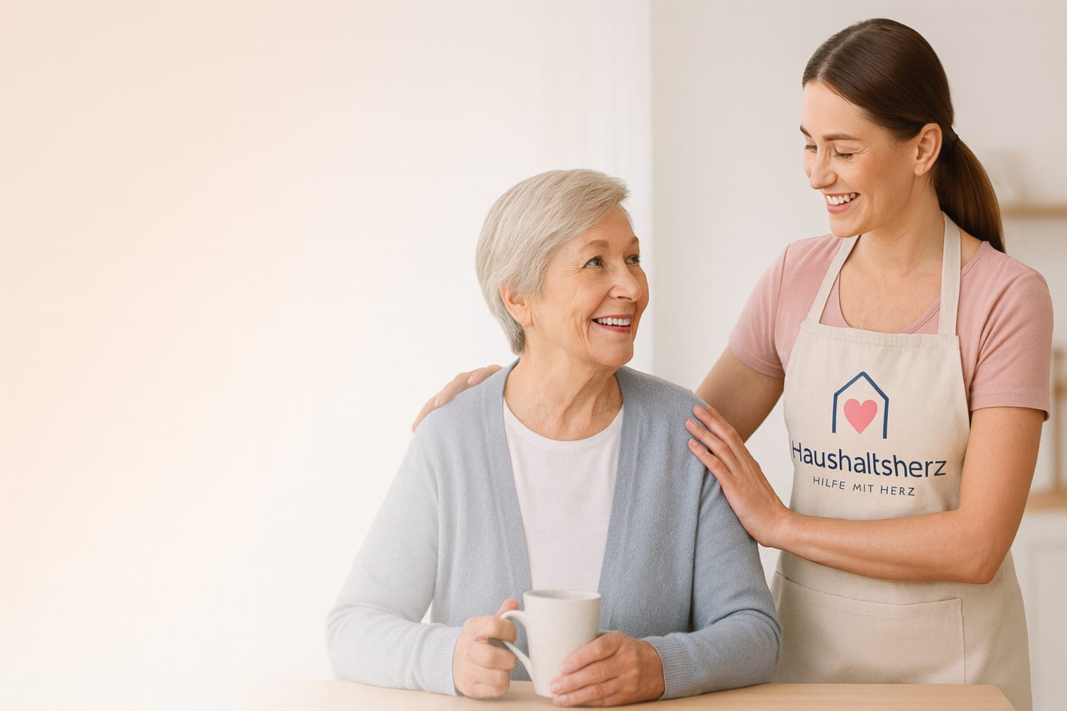 Caregiver consulting with client